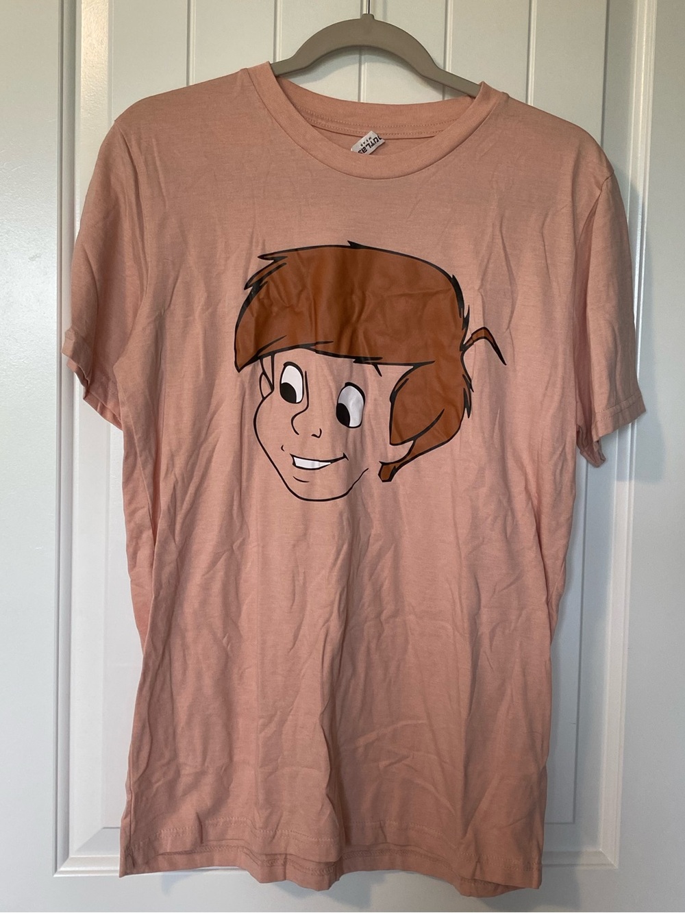 Men's Graphic Short Sleeve Tee with Cartoon Christopher Robbin Face